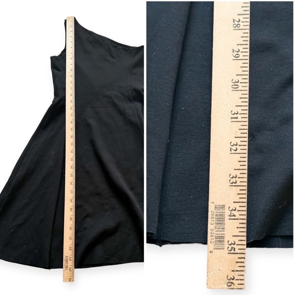 New with tag, Theory Black Leainna Fixture Ponte‎ One-Shoulder Dress,  P (00-0) - Picture 14 of 15
